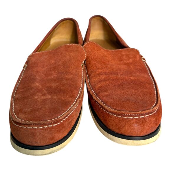 John Varvatos Thompson Venetian Loafer Red Brown Suede Leather Men\'s Size 7 main image 5